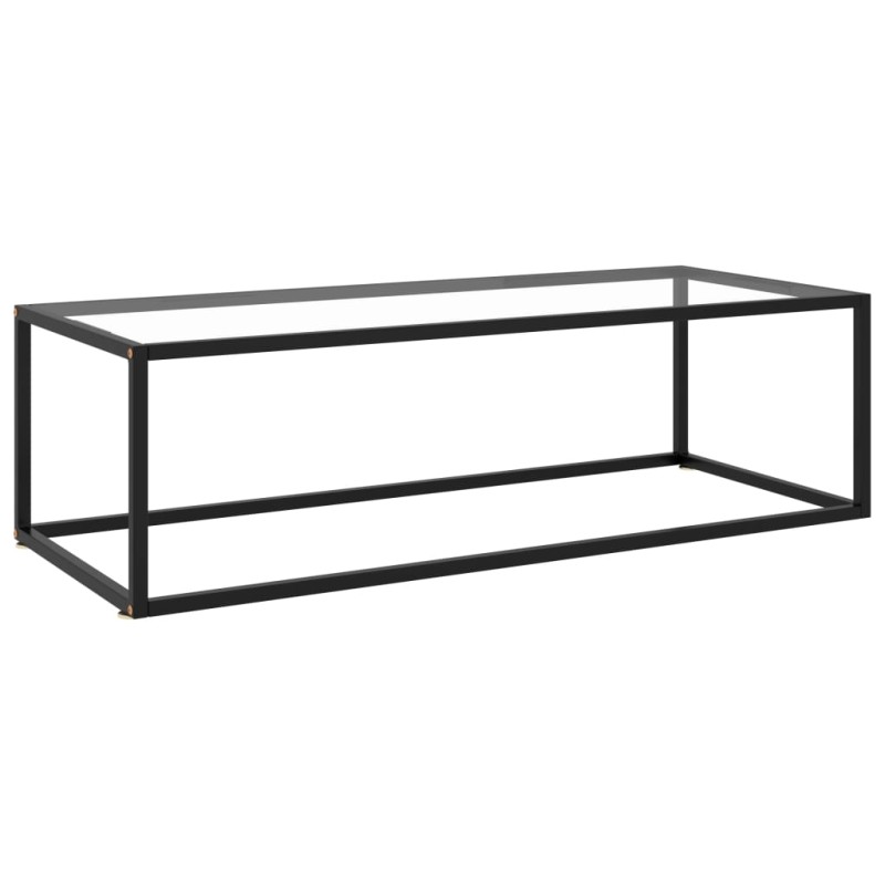 vidaXL Couchtisch Schwarz mit Hartglas 120x50x35 cm vidaXL Couchtisch Schwarz mit Hartglas 120x50x35 cm