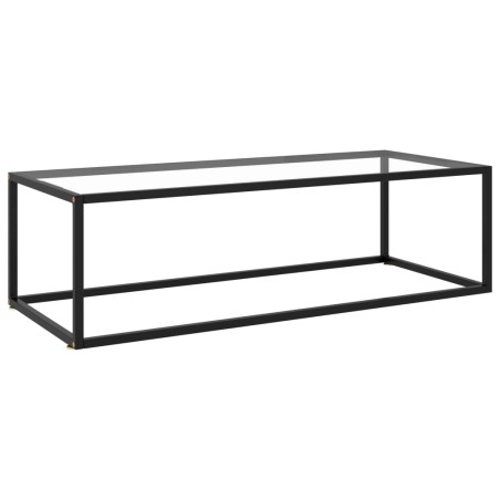 vidaXL Couchtisch Schwarz mit Hartglas 120x50x35 cm 
