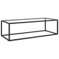 vidaXL Couchtisch Schwarz mit Hartglas 120x50x35 cm vidaXL Couchtisch Schwarz mit Hartglas 120x50x35 cm