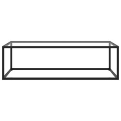 vidaXL Couchtisch Schwarz mit Hartglas 120x50x35 cm 