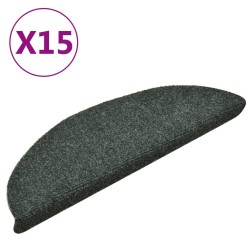 vidaXL Selbstklebende Treppenmatten 15 Stk. Grün 56x17x3cm Nadelvlies 