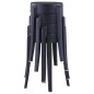 vidaXL Stapelbare Hocker 4 Stk. Schwarz Kunststoff vidaXL Stapelbare Hocker 4 Stk. Schwarz Kunststoff