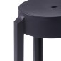 vidaXL Stapelbare Hocker 4 Stk. Schwarz Kunststoff vidaXL Stapelbare Hocker 4 Stk. Schwarz Kunststoff