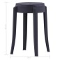 vidaXL Stapelbare Hocker 4 Stk. Schwarz Kunststoff vidaXL Stapelbare Hocker 4 Stk. Schwarz Kunststoff