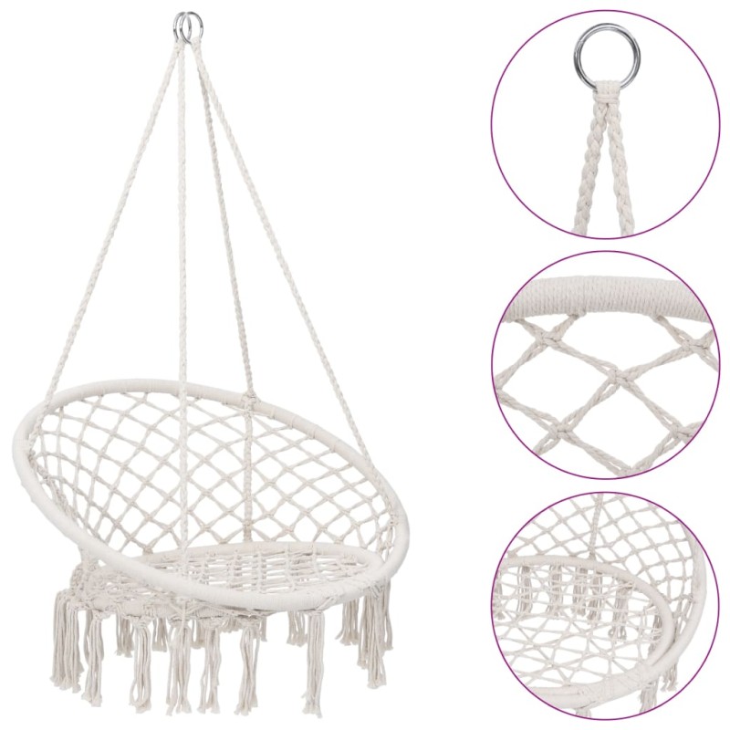 vidaXL Hängesessel 80 cm Beige vidaXL Hängesessel 80 cm Beige