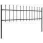 Gartenzaun mit Speerspitzen Stahl 15,3 x 0,6 m Schwarz Gartenzaun mit Speerspitzen Stahl 15,3 x 0,6 m Schwarz