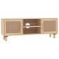 vidaXL TV-Schrank Braun 105x30x40 cm Massivholz Kiefer Natur-Rattan vidaXL TV-Schrank Braun 105x30x40 cm Massivholz Kiefer Natur-Rattan