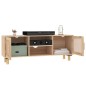 vidaXL TV-Schrank Braun 105x30x40 cm Massivholz Kiefer Natur-Rattan vidaXL TV-Schrank Braun 105x30x40 cm Massivholz Kiefer Natur-Rattan