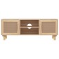 vidaXL TV-Schrank Braun 105x30x40 cm Massivholz Kiefer Natur-Rattan vidaXL TV-Schrank Braun 105x30x40 cm Massivholz Kiefer Natur-Rattan