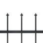 Gartenzaun mit Speerspitzen Stahl 15,3 x 0,6 m Schwarz Gartenzaun mit Speerspitzen Stahl 15,3 x 0,6 m Schwarz