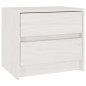 vidaXL Nachttisch Weiß 40x30,5x35,5 cm Massivholz Kiefer vidaXL Nachttisch Weiß 40x30,5x35,5 cm Massivholz Kiefer