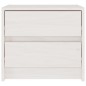 vidaXL Nachttisch Weiß 40x30,5x35,5 cm Massivholz Kiefer vidaXL Nachttisch Weiß 40x30,5x35,5 cm Massivholz Kiefer