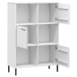 vidaXL Bücherregal OSLO mit Metallbeinen Weiß 90x35x128,5cm Massivholz vidaXL Bücherregal OSLO mit Metallbeinen Weiß 90x35x128,5cm Massivholz
