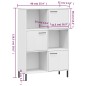 vidaXL Bücherregal OSLO mit Metallbeinen Weiß 90x35x128,5cm Massivholz vidaXL Bücherregal OSLO mit Metallbeinen Weiß 90x35x128,5cm Massivholz