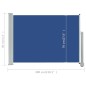 vidaXL Ausziehbare Seitenmarkise 80×300 cm Blau vidaXL Ausziehbare Seitenmarkise 80×300 cm Blau