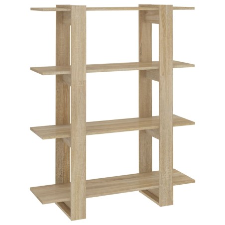 vidaXL Bücherregal/Raumteiler Sonoma-Eiche 100x30x123,5 cm