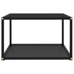vidaXL Couchtisch Schwarz 60x60x35 cm Hartglas