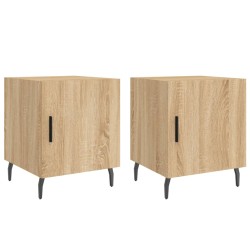 vidaXL Nachttische 2 Stk. Sonoma-Eiche 40x40x50 cm Holzwerkstoff