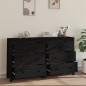 vidaXL Sideboard Schwarz 140x35x80 cm Massivholz Kiefer vidaXL Sideboard Schwarz 140x35x80 cm Massivholz Kiefer