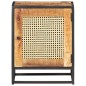 vidaXL Nachttisch 40x30x50 cm Raues Mangoholz und Wiener Geflecht   