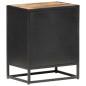 vidaXL Nachttisch 40x30x50 cm Raues Mangoholz und Wiener Geflecht   