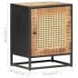 vidaXL Nachttisch 40x30x50 cm Raues Mangoholz und Wiener Geflecht   