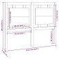 vidaXL Kopfteil Grau 125,5x4x100 cm Massivholz Kiefer