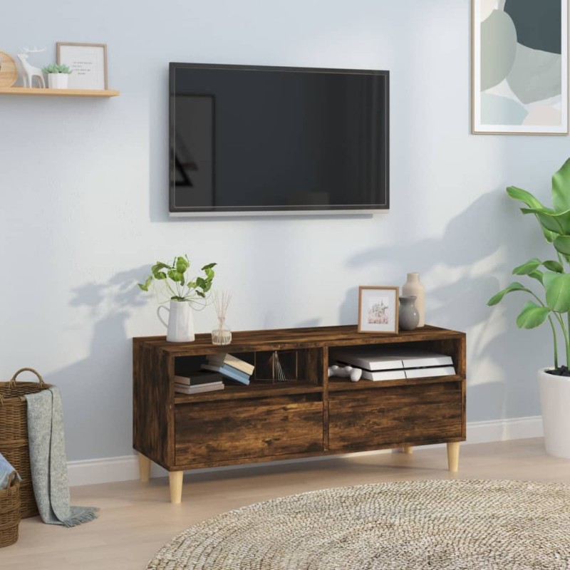 vidaXL TV-Schrank Räuchereiche 100x34,5x44,5 cm Holzwerkstoff vidaXL TV-Schrank Räuchereiche 100x34,5x44,5 cm Holzwerkstoff