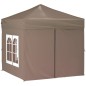 vidaXL Partyzelt Faltbar mit Seitenwänden Taupe 2x2 m vidaXL Partyzelt Faltbar mit Seitenwänden Taupe 2x2 m