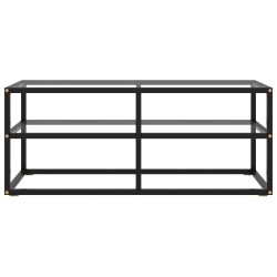 vidaXL TV-Schrank Schwarz mit Hartglas 100x40x40 cm