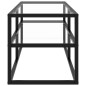 vidaXL TV-Schrank Schwarz mit Hartglas 100x40x40 cm