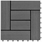 22 Stk. Terrassenfliesen 30 x 30 cm 2 qm WPC Grau 22 Stk. Terrassenfliesen 30 x 30 cm 2 qm WPC Grau