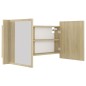 vidaXL LED-Bad-Spiegelschrank Sonoma-Eiche 90x12x45 cm Acryl vidaXL LED-Bad-Spiegelschrank Sonoma-Eiche 90x12x45 cm Acryl