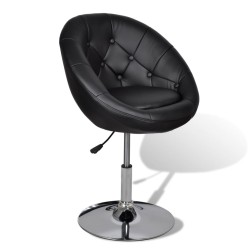 vidaXL Barhocker Schwarz Kunstleder
