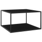 vidaXL Couchtisch Schwarz mit Schwarzem Glas 90x90x50 cm vidaXL Couchtisch Schwarz mit Schwarzem Glas 90x90x50 cm