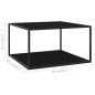 vidaXL Couchtisch Schwarz mit Schwarzem Glas 90x90x50 cm vidaXL Couchtisch Schwarz mit Schwarzem Glas 90x90x50 cm