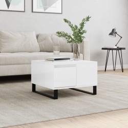 vidaXL Couchtisch Hochglanz-Weiß 55x55x36,5 cm Holzwerkstoff