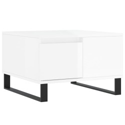 vidaXL Couchtisch Hochglanz-Weiß 55x55x36,5 cm Holzwerkstoff