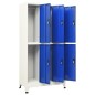 vidaXL Schließfachschrank Grau und Blau 90x45x180 cm Stahl vidaXL Schließfachschrank Grau und Blau 90x45x180 cm Stahl
