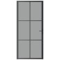 vidaXL Innentür 93x201,5 cm Schwarz ESG-Glas und Aluminium vidaXL Innentür 93x201,5 cm Schwarz ESG-Glas und Aluminium