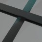 vidaXL Innentür 93x201,5 cm Schwarz ESG-Glas und Aluminium vidaXL Innentür 93x201,5 cm Schwarz ESG-Glas und Aluminium