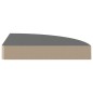 vidaXL Eck-Schweberegale 2 Stk. Hochglanz-Grau 25x25x3,8 cm MDF vidaXL Eck-Schweberegale 2 Stk. Hochglanz-Grau 25x25x3,8 cm MDF