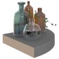 vidaXL Eck-Schweberegale 2 Stk. Hochglanz-Grau 25x25x3,8 cm MDF vidaXL Eck-Schweberegale 2 Stk. Hochglanz-Grau 25x25x3,8 cm MDF