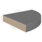 vidaXL Eck-Schweberegale 2 Stk. Hochglanz-Grau 25x25x3,8 cm MDF vidaXL Eck-Schweberegale 2 Stk. Hochglanz-Grau 25x25x3,8 cm MDF
