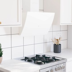 vidaXL Dunstabzugshaube 60 cm Stahl und Hartglas Weiß