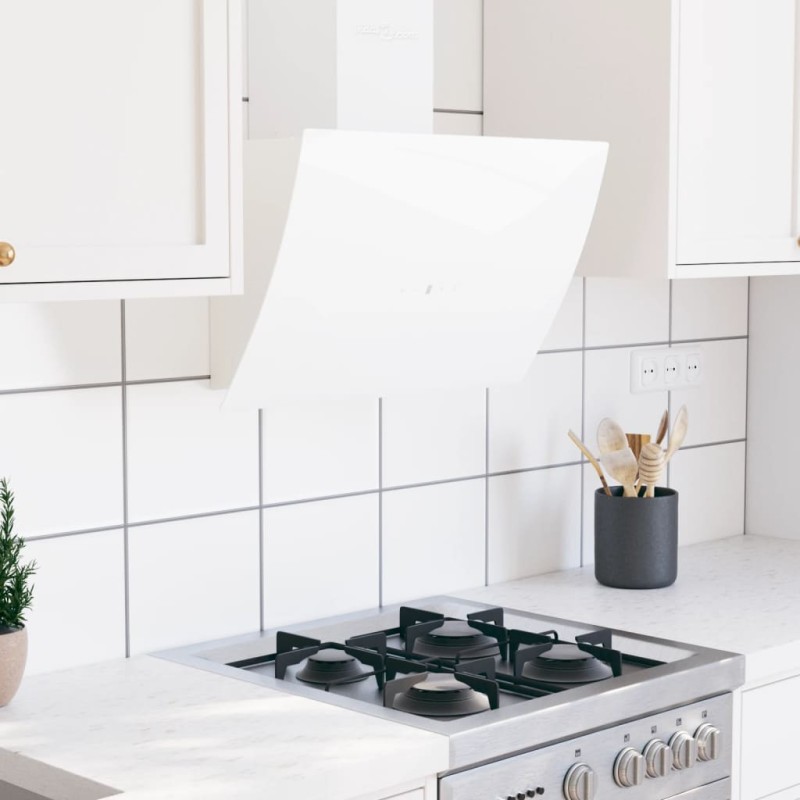 vidaXL Dunstabzugshaube 60 cm Stahl und Hartglas Weiß vidaXL Dunstabzugshaube 60 cm Stahl und Hartglas Weiß