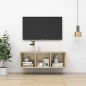 vidaXL TV-Wandschrank Sonoma-Eiche 37x37x107 cm Holzwerkstoff vidaXL TV-Wandschrank Sonoma-Eiche 37x37x107 cm Holzwerkstoff
