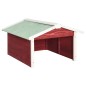 vidaXL Roboter-Rasenmäher Garage 72x87x50 cm Rot Weiß Tannenholz vidaXL Roboter-Rasenmäher Garage 72x87x50 cm Rot Weiß Tannenholz