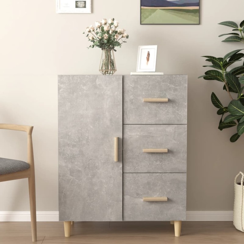 vidaXL Sideboard Betongrau 69,5x34x90 cm Holzwerkstoff vidaXL Sideboard Betongrau 69,5x34x90 cm Holzwerkstoff