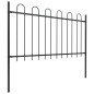 vidaXL Gartenzaun mit Bügel-Design Stahl 5,1 x 1 m Schwarz vidaXL Gartenzaun mit Bügel-Design Stahl 5,1 x 1 m Schwarz